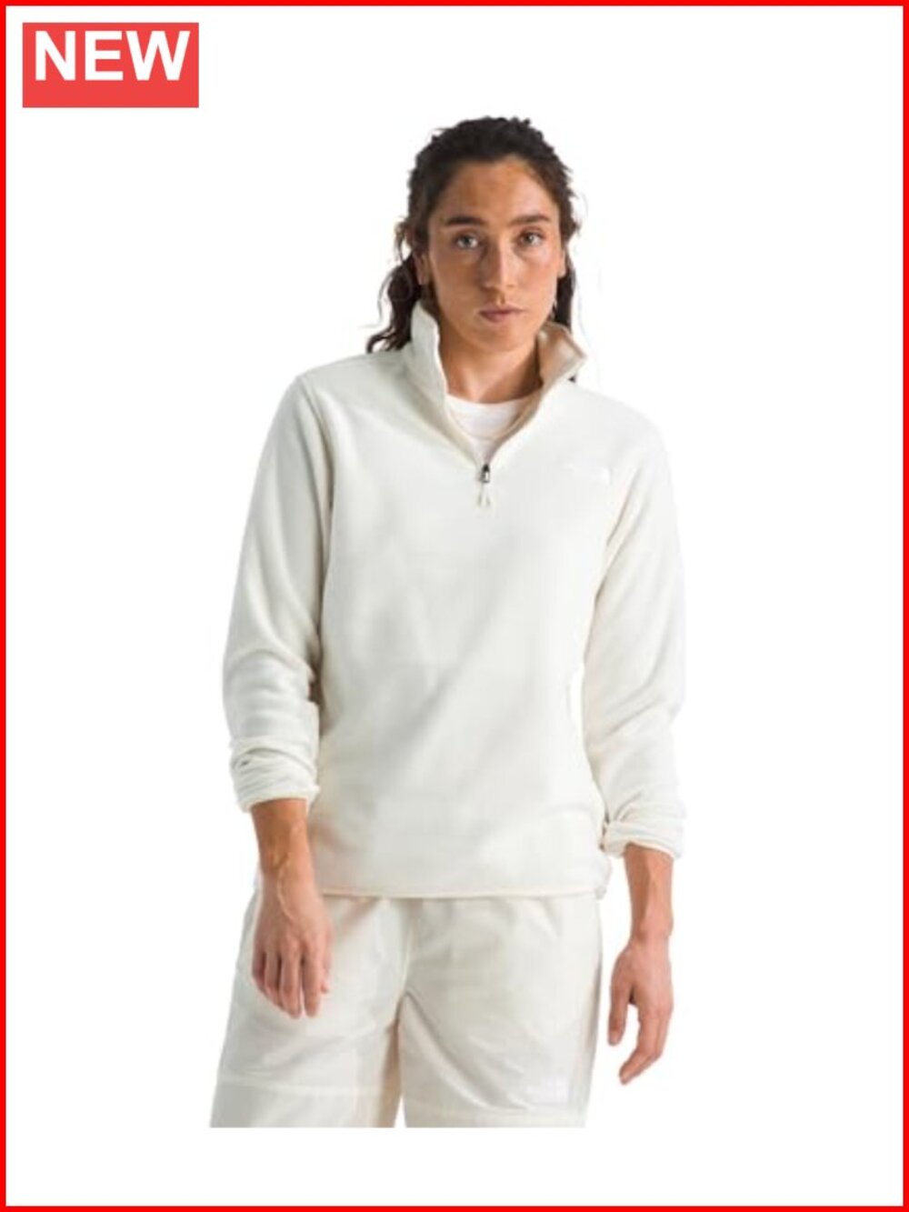 Women's Glacier Fleece Quarter Zip Pullover Jacket Zip Pockets Stretch Collar